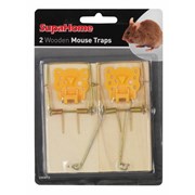SupaHome Wooden Mouse Traps Pack 2