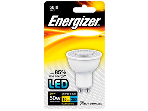 Energizer Lighting Energizer GU10 Warm White Blister Pack 5w - 50w